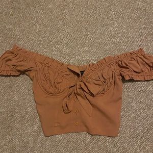 Kendall & Kylie Tie Front Bustier Top